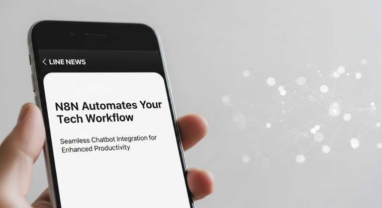LINE推播新聞與n8n自動化工作流程示意圖